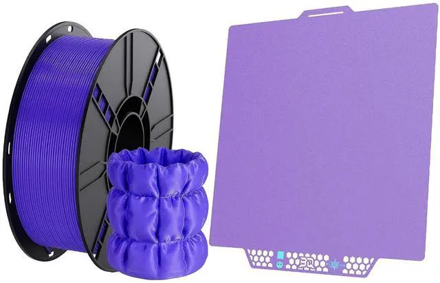 Main image of CryoGrip Pro Glacier-Purple for Bambu-Lab P1P/P1S/P2S/X1C/X2D/X1E/A1 3D Printers with PLA 3D Printer Filament 1.75mm 1KG(2.2lbs) Tough Filament for Most FDM Printers(Purple)