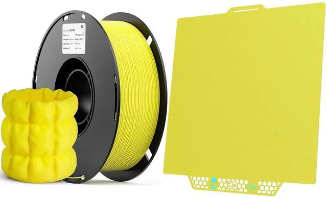 Main image of CryoGrip Pro Glacier-Yellow 257x257MM for Bambu-Lab P1P/P1S/P2S/X1C/X2D/X1E/A1 3D Printers with 1KG(2.2lbs) 1.75mm Tough PLA 3D Printing Filament for Most FDM Printers