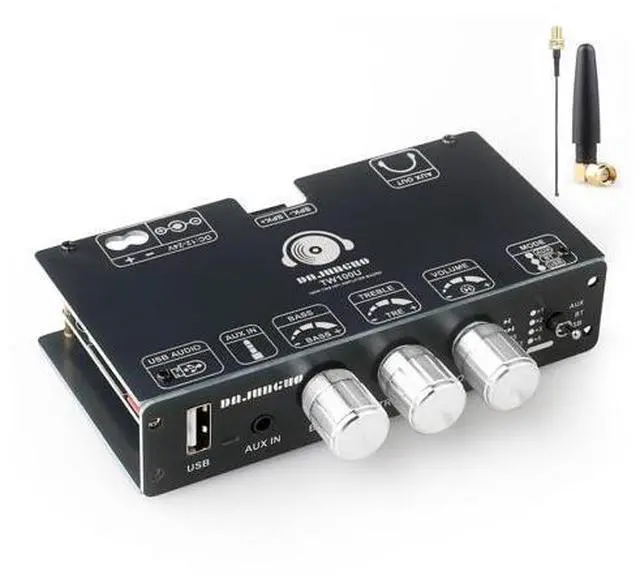 Main image of TW100U 100W Mono Bluetooth 5.3 Amplifier Board, TPA3116D2 Digital Power Amp Module, Support TWS Wireless Pairing, AUX/USB/Bluetooth Input, DC 12-24V Single Channel Audio Component for DIY Speakers
