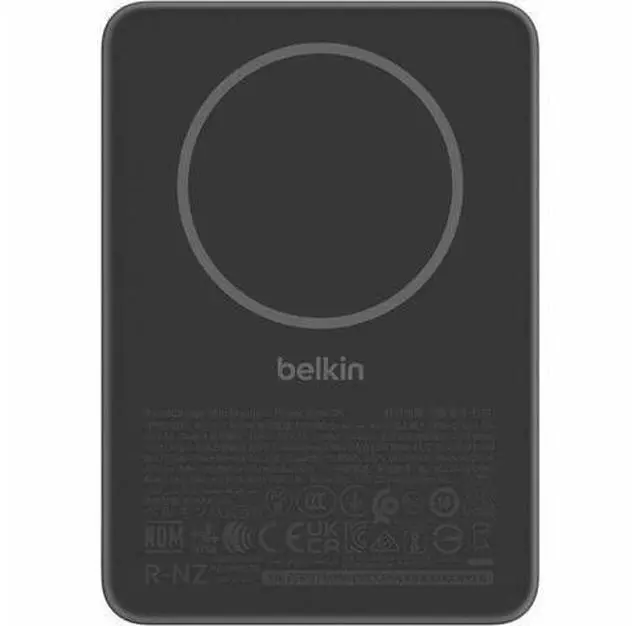 Main image of Belkin BoostCharge Slim Magnetic Power Bank 5K - For Smartphone, iPhone, Earbud, USB Type C Device, MagSafe-enabled Device, Android Device, Qi-enabled Device - 5000 mAh - 7.50 W - USB Type-C Connector