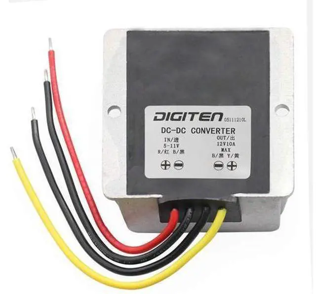 Alt view image 2 of 4 - DIGITEN DC 6V 5-11V to 12V 10A Step up Converter Regulator Waterproof Boost Power Module
