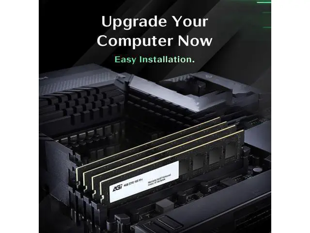 Alt view image 5 of 6 - AGI UD128 4GB DDR3 UDIMM 1600MHz CL11, 240-pin for Desktop Memory Model RAM Module Upgrade AGI160004UD128