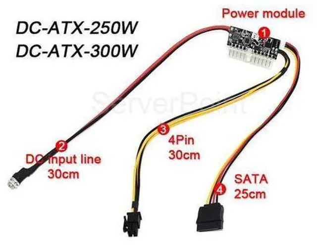 Main image of DC-ATX-250W DC-ATX-300W Power Supply Module Switch ATX 24Pin mini ITX PSU pico DC input 6Pin 12V high power pico