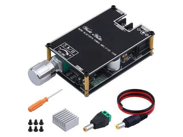 Alt view image 7 of 7 - ZK-1001B Bluetooth Amplifier 100W Mono AMP Mini Audio Power Amplifier Module with TWS Box Matching Function, BT/AUX/USB Input, DC 7-24V DIY Speaker System Amplifiers Kit for Home Car