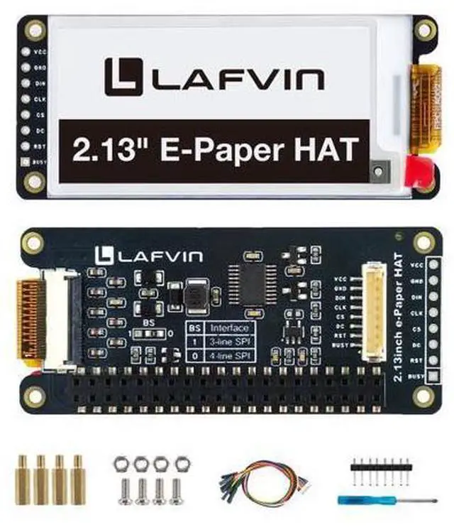 Main image of 2.13inch E-Ink Paper HAT Display Module Electronic Whiteboard NVMe M.2 SSD PCIe Compatible with Raspberry Pi 5/4B/3B+/3B/2B/A+/Zero W//Zero 2 W