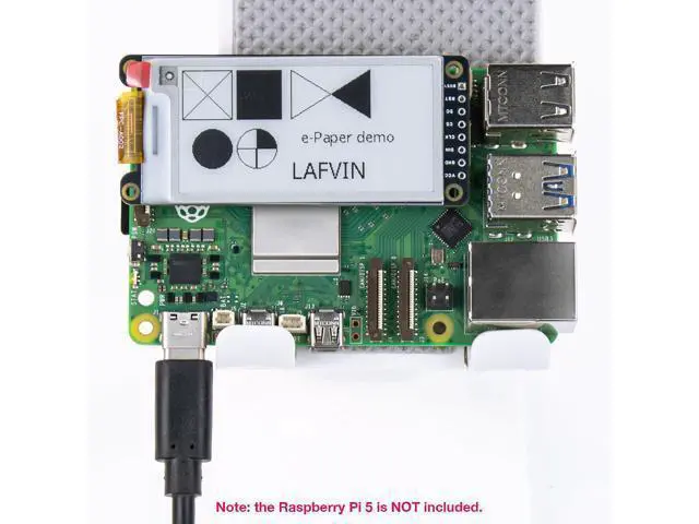 Alt view image 4 of 6 - 2.13inch E-Ink Paper HAT Display Module Electronic Whiteboard NVMe M.2 SSD PCIe Compatible with Raspberry Pi 5/4B/3B+/3B/2B/A+/Zero W//Zero 2 W