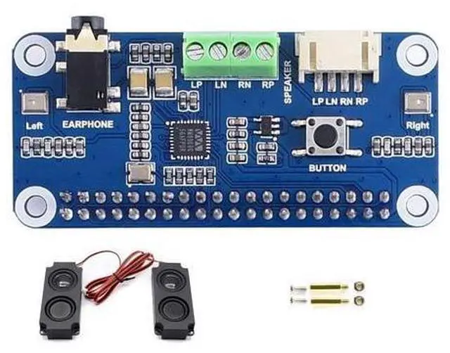 Main image of Coolwell WM8960 Audio Module Hi-Fi Sound Card HAT for Raspberry Pi 4B+ 4B 3B+ 3B 2B+ Zero W WH 2W Stereo CODEC Play/Record