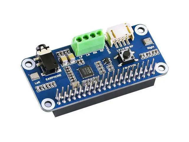 Alt view image 3 of 5 - Coolwell WM8960 Audio Module Hi-Fi Sound Card HAT for Raspberry Pi 4B+ 4B 3B+ 3B 2B+ Zero W WH 2W Stereo CODEC Play/Record