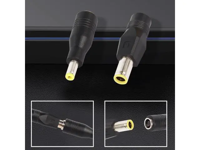 Alt view image 5 of 7 - DC Power Plug Adapter,2Pcs DC 8mm Male to DC 5.5mm x 2.1mm Female and 2Pcs DC 5.5mm x 2.1mm Male to DC 8mm Female Connectors(4-Pack)