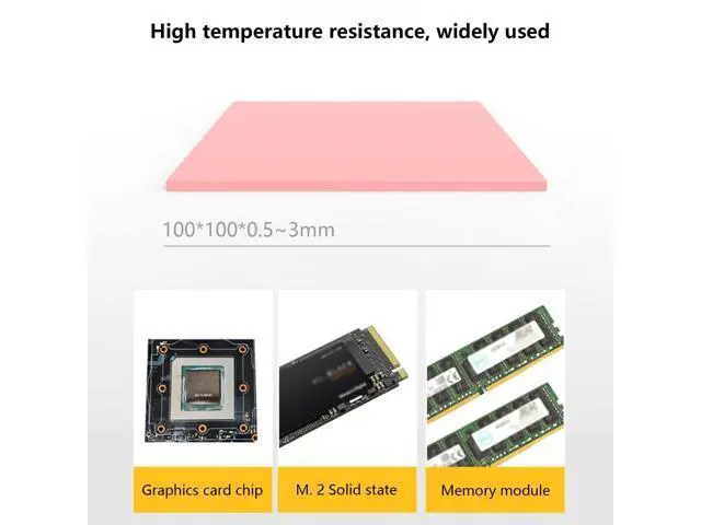 Alt view image 3 of 5 - Thermal Pad 15.8 W/mK, 100x100x3mm, Non Conductive Heat Resistance High Temperature Resistance, Silicone Thermal Pads for PC Laptop PS4/PS5/CPU/GPU/Computer