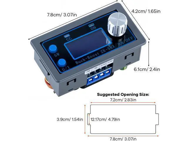 Alt view image 5 of 7 - DC DC Buck Boost Power Converter CC CV 0.6-36V 5A 5V 6V 12V 24V Power Module Adjustable Voltage Regulated Laboratory Power Supply