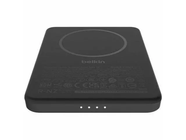 Alt view image 5 of 7 - Belkin BoostCharge Slim Magnetic Power Bank 5K - For Smartphone, iPhone, Earbud, USB Type C Device, MagSafe-enabled Device, Android Device, Qi-enabled Device - 5000 mAh - 7.50 W - USB Type-C Connector