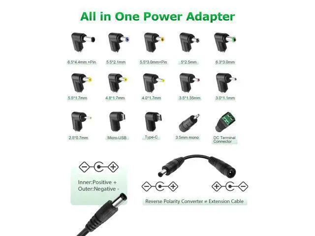 Alt view image 4 of 7 - 30W Universal AC to DC Power Adapter Adjustable Power Supply 3V 4.5V 6V 9V 12V 2A 1A DC Adapter AC 100-240V to DC 3-12V Multi Voltage Switching Power Adapter with 15 Tips + Polarity Converter
