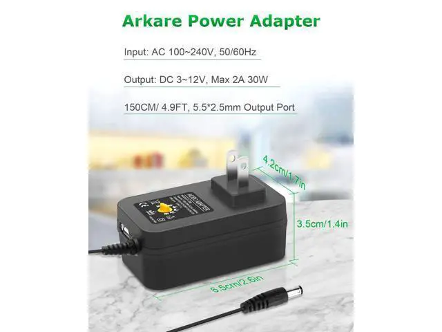 Alt view image 6 of 7 - 30W Universal AC to DC Power Adapter Adjustable Power Supply 3V 4.5V 6V 9V 12V 2A 1A DC Adapter AC 100-240V to DC 3-12V Multi Voltage Switching Power Adapter with 15 Tips + Polarity Converter
