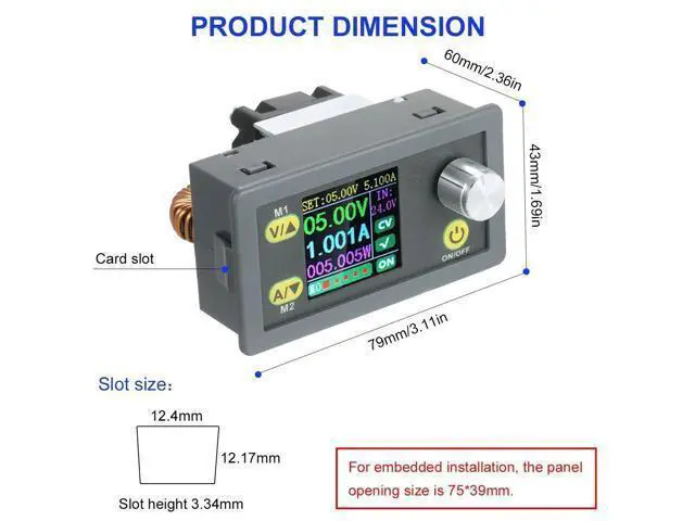 Alt view image 3 of 7 - Digital Control Module 5A 80W Constant Voltage Current Programmable Power Supply Module Adjustable Voltage Regulator Data Storage DC Power Module