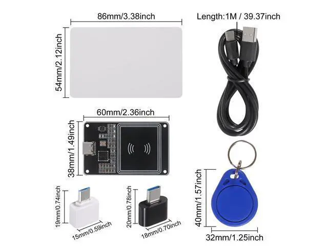 Alt view image 2 of 5 - AITRIP 2Sets PN532 V2.0 NFC RFID Wireless Module V3 User Kits Reader Writer Mode IC S50 Card PCB Attenna I2C IIC SPI HSU Type C Interface for Arduino Raspberry Pi