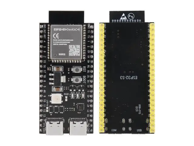Alt view image 2 of 5 - XIITIA 4pcs ESP32-S3-DevKitC-1-N8R2 ESP32-S3 Type-C Development Board Wi-Fi + Bluetooth MCU Module Integrates Complete Wi-Fi and BLE Functions ESP32-S3-WROOM Module(Pre-soldered pins)