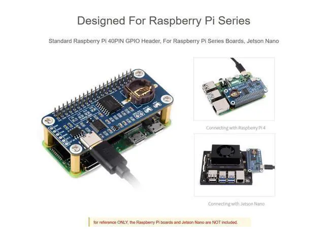 Alt view image 3 of 5 - RTC WatchDog HAT for Raspberry Pi 4B/3B+/3B/2B/Zero W/Zero WH/Zero 2W /Jetson Nano, Onboard DS3231SN High Precision RTC Chip, Real Time Clock, Watchdog, Auto Reset Monitoring, All in One Module