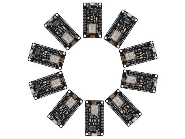 Alt view image 2 of 5 - Dorhea 10PCS ESP8266 WiFi Development Internet Board NodeMCU LUA 4M Flash Serial Wireless Module CH340 Serial WiFi WLAN Communication Compatible with Board IDE/Micropython