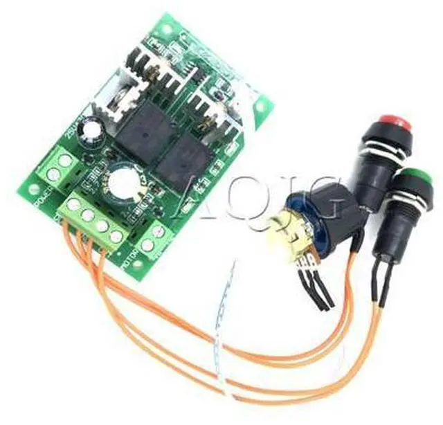 Main image of PWM dc motor speed controller 10A CW CCW Self reset digital display 0~100% adjustable drive module Input 6V~55V
