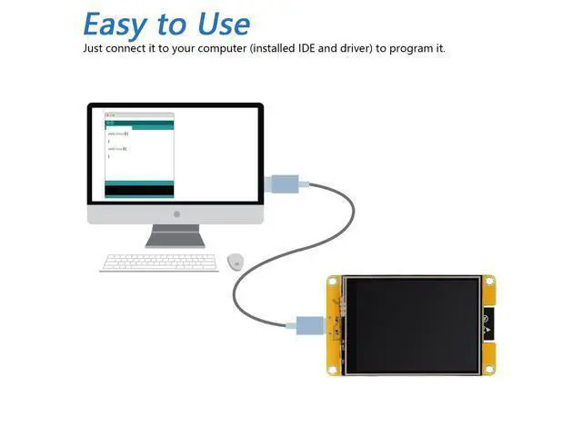 Alt view image 2 of 5 - Freenove ESP32 Display CYD, 3.2 Inch Touchscreen Monitor, 240x320 Pixel IPS TFT LCD Screen ST7789 Driver, Dual-core 32-bit 240 MHz Microcontroller WiFi+BT, C Code LVGL Example Projects Tutorial