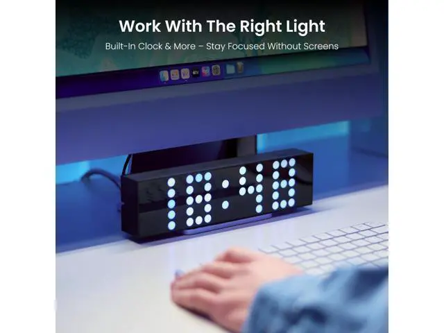Alt view image 2 of 7 - LED Smart Lamp, 16M Colors Option Pixel Cube Smart Table Lamp, Music Sync RGB+IC Display for Clock/Emoji, Works with Alexa & Matter, 2.4GHz WiFi, Desk Lighting for Gaming, Kids Room, Bedroom