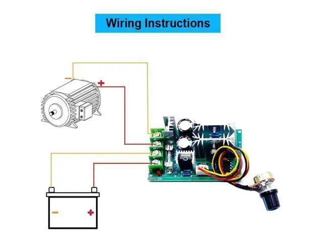 Alt view image 6 of 6 - PWM Electronic Governor Controller Regulation 12V DC Motor Speed Controller 24V 36V 48V 20A Switch High Power Drive Module Adjustable Speed