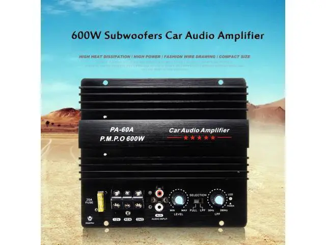 Alt view image 2 of 2 - PA-60A 12V 600W Speaker Amplifier Board Lossless Subwoofer Bass Module Durable Mono Channel High Power Car Audio Accessories