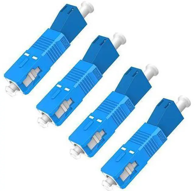Main image of SC to LC Adapter-Single Mode 4 Pack, 9/125um SC/UPC Male to LC/UPC Female Optical Fiber Adapter Connector for Optical Power Meter, Visual Fault Locator, Digital Communication