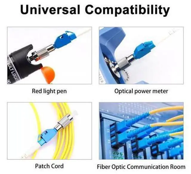 Alt view image 5 of 7 - SC to LC Adapter-Single Mode 4 Pack, 9/125um SC/UPC Male to LC/UPC Female Optical Fiber Adapter Connector for Optical Power Meter, Visual Fault Locator, Digital Communication