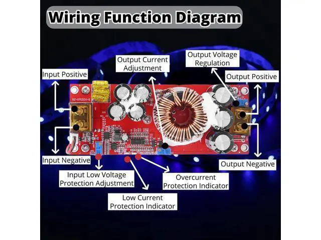 Alt view image 3 of 5 - Boost Module 1200W, DC-DC 10-60V to 12-97V 30A Voltage Step Up Converter Boost Constant Voltage Current Power Supply Module for Constant Current and Voltage Applications