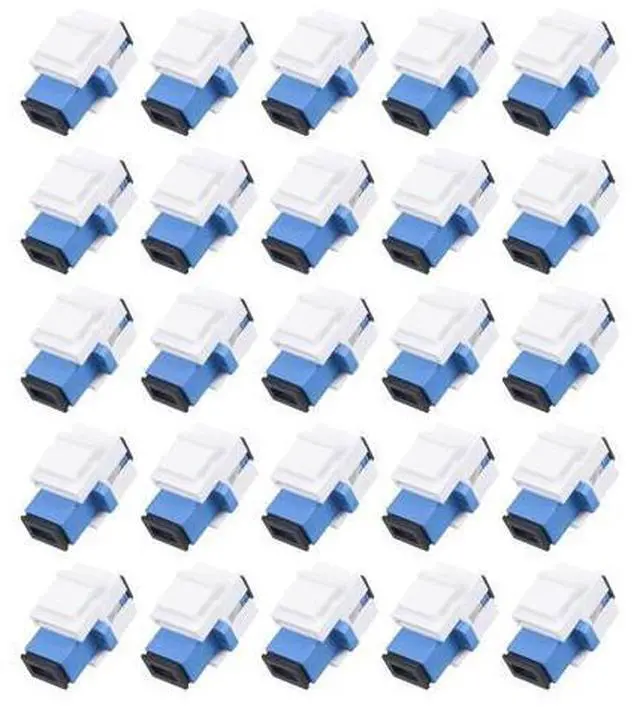 Main image of Xunsomten -25pcs SC/UPC Fiber Coupler Keystone Jack Module for Patch Board and Wall Panel Fiber Cable Adapter SC Singlemode