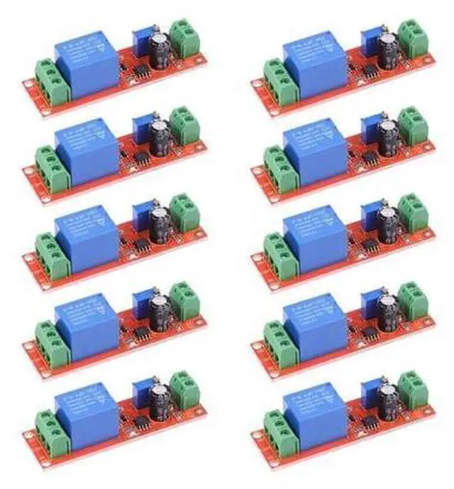 Main image of 1-10pcs NE555 Timer Relay Switch Adjustable Module Time Delay Relay Module DC 5V / 12V Timing Delay Relay Shield Board (Color : 10pcs, Size : 5V)