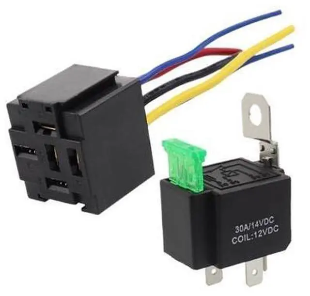 Main image of 1Pcs/Set Auto Fused On/Off Relays DC12V 30A 4 Pin Electronic Relay Car Automotive Relay with Relay Socket(1set-02)