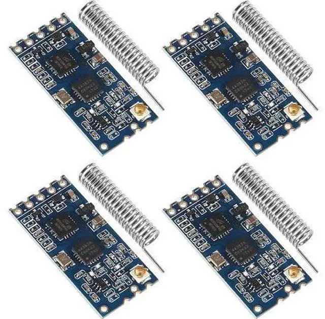 Main image of D-FLIFE 4pcs HC-12 433Mhz SI4463/SI4438 Wireless Serial Port Module 1000M Replace Bluetooth with Antenna