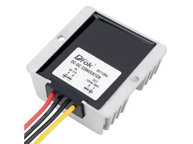 Alt view image 2 of 5 - DROK 5V to 12V Step Up Converter - Waterproof DC Boost Converter 5V-11V to 12V, Voltage Regulator 5A 60W Power Supply for Solar Panels