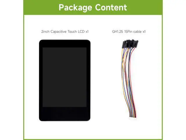 Alt view image 2 of 5 - Waveshare 2inch Capacitive Touch Display Module, Compatible with Raspberry Pi 5/4B/3B/Pico/Pico W/Pico WH, ESP32, IPS Display, 262K Colors, 240×320 Resolution