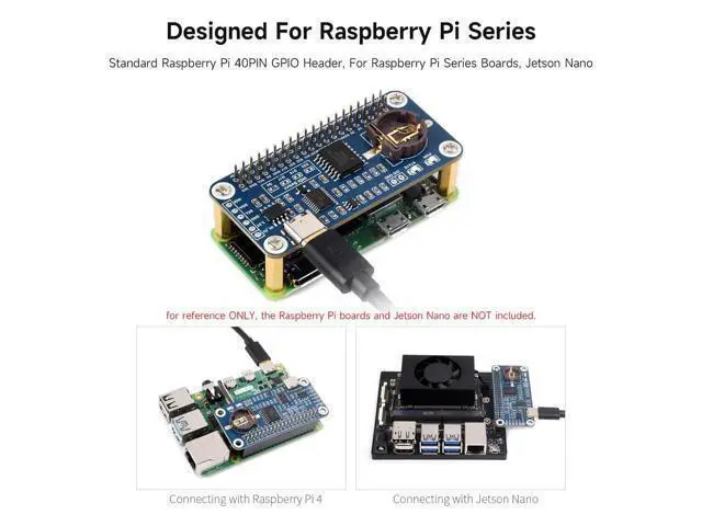 Alt view image 4 of 5 - Waveshare RTC WatchDog HAT (B) for Raspberry Pi, Onboard DS3231SN High Precision RTC Chip