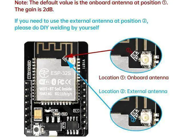 Alt view image 4 of 5 - 2 Pcs ESP32 CAM Development Board,OV3660 Camera for ESP32-CAM MB Type-C WiFi/Bluetooth Development Board,DC 5V Dual Core Development Board with 2.5G Antennas IPEX, TF Card Module