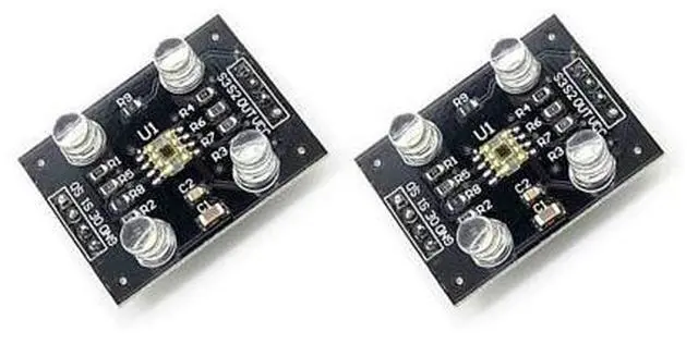 Main image of DEVMO 2PCS TCS230 TCS3200 RGB Light Color Recognition Sensor Detector Module with 4 LED Compatible with MCU Ar-duino
