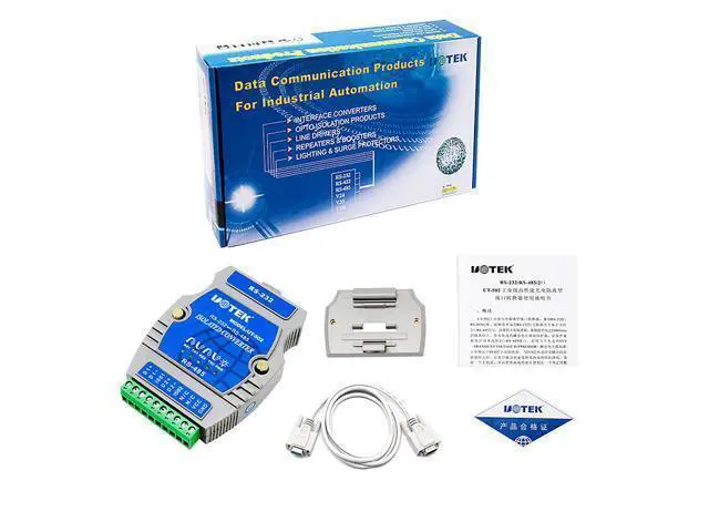 Alt view image 7 of 7 - UOTEK RS-232 to RS-485 Converter Industrial Grade RS485 RS232 Adapter DB9 Connector with Isolation Surge & ESD Protection UT-502 Plug & Play