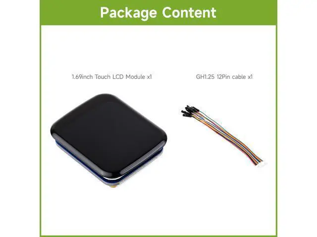 Alt view image 2 of 5 - waveshare 1.69inch Round LCD, Compatible with Raspberry Pi 5, Display Module with Touch Panel, Micro LCD Display, 240x280 Resolution, IPS, SPI and I2C Communication, 262K Display Color