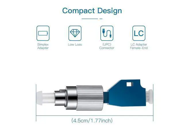 Alt view image 2 of 5 - 4 Pcs Single Mode 9/125 FC Male to LC Female VFL Fiber Optic Adapter Convertor and 4 Pcs Singlemode LC/UPC Fiber Optic Loopback Adapter Tester - Connector Test Plug for Optical Cable Testing