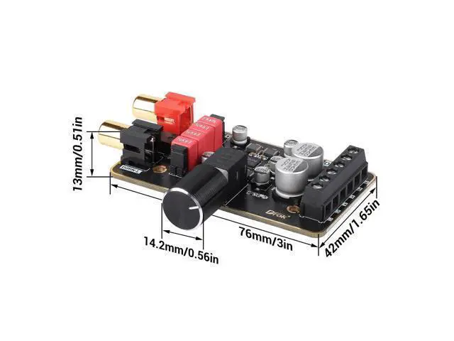 Alt view image 4 of 5 - DROK 15W+15W 2.0 2pcs 12V Amplifier Board, Dual Channel Audio Amplifier Board PAM8620 DC 8-26V 24V Digital Stereo Amp Module Class D Mini Power DIY Amplify Circuit for Sound System Speaker