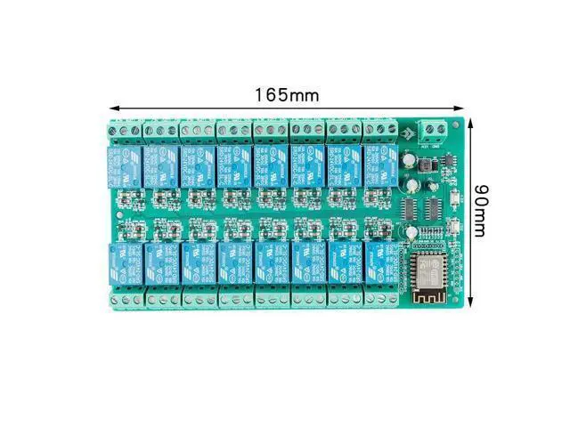 Alt view image 3 of 3 - ESP8266WIFI 16-channel 24V relay module ESP12F development board secondary development DC24V power supply