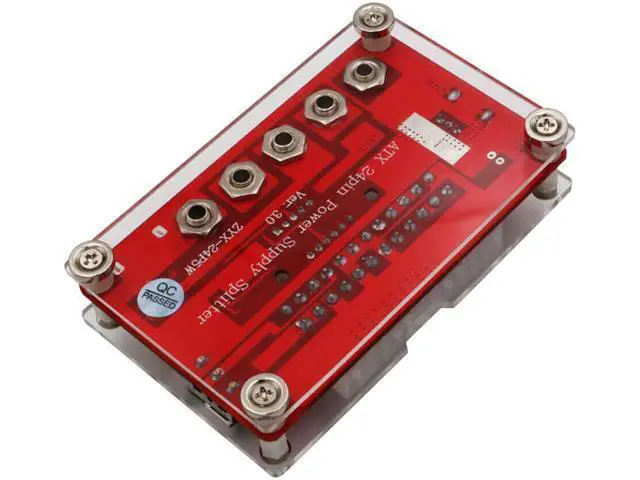 Alt view image 7 of 7 - ATX 24 Pins Power Supply Breakout Board and Acrylic Case Kit Module Adapter Power Connector Support 3.3V/5V/12V 1.8V-10.8V(ADJ)