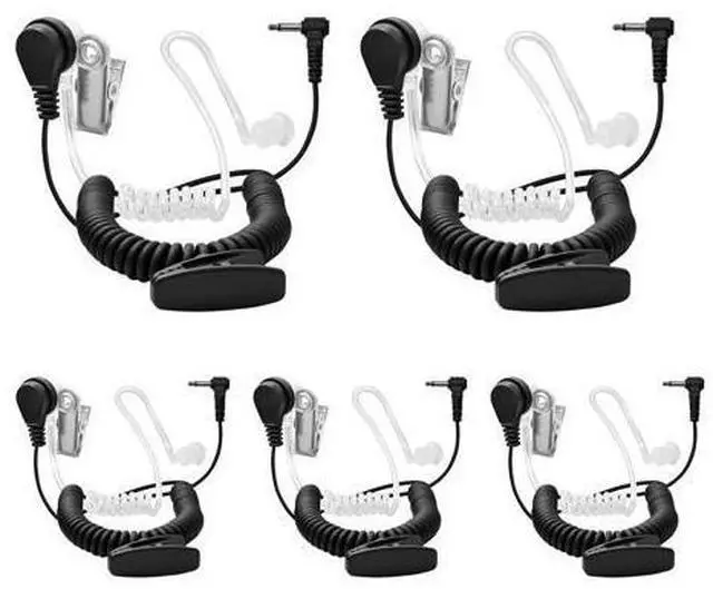 Main image of 5 Pack 3.5mm Listen-only Earpiece for Motorola APX4000 APX6000 APX7000,1 Pin Listen Only Acoustic Tube Earbud Headset for Kenwood TK-2140 TK-2180 for BaoFeng Law Enforcement Surveillance Headset