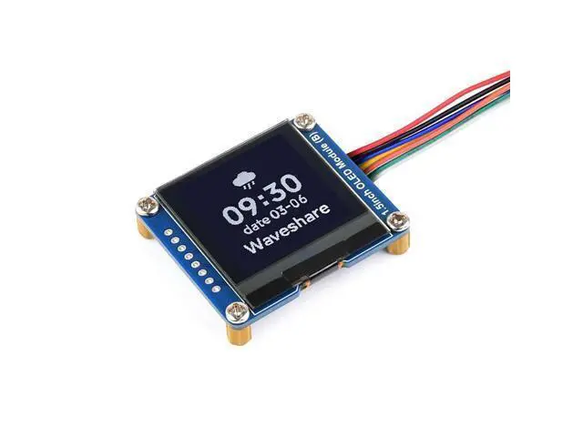 Alt view image 3 of 5 - Coolwell 1.5 Inch OLED Display Module for Raspberry Pi Arduino STM32 SPI / I2C Communication 128128 Black/White Display Color Embedded SH1107