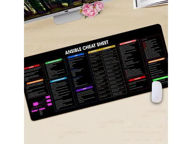 Alt view image 2 of 5 - Ansible Shortcuts & Cheat Sheet Mouse Pad Quick Reference for Devops, sysadmins & IT pros, Computer Accessories for Study, Work, and Reference Purposes KMH