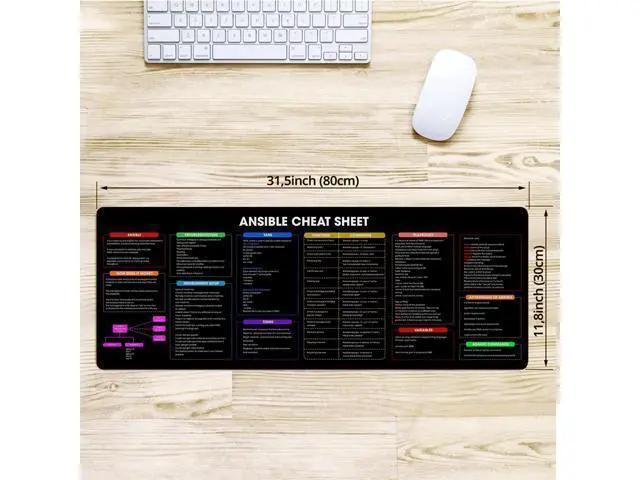 Alt view image 5 of 5 - Ansible Shortcuts & Cheat Sheet Mouse Pad Quick Reference for Devops, sysadmins & IT pros, Computer Accessories for Study, Work, and Reference Purposes KMH